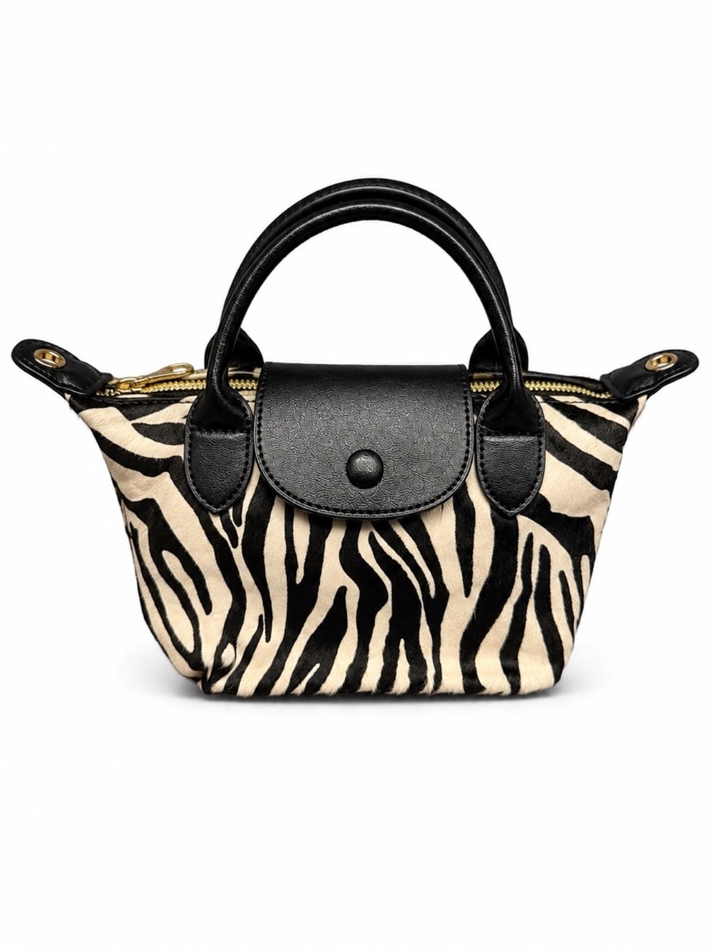 House of Harlow 1960 Genuine Calf Hair Zebra Print Mini Bag NWT